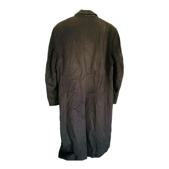 MARK BERMAN & SONS 100% Cashmere Navy Blue Full Length Men’s Winter Coat Jacket - Picture 11 of 14